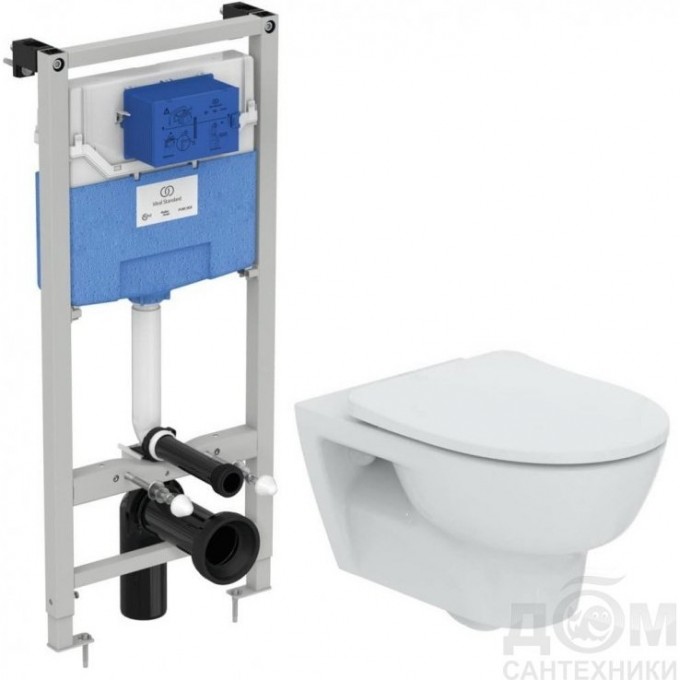 Комплект IDEAL STANDARD: Рама R020467+Унитаз ESEDRA RIMLESS T365701 сиденье и крышкой м/л T365701PE15